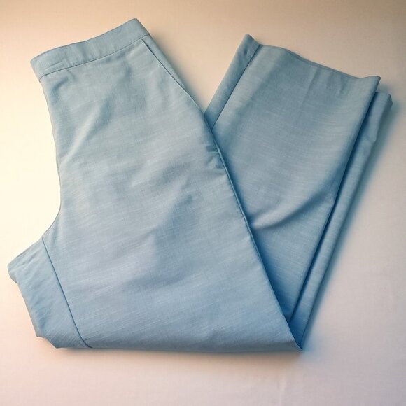 Alfred Dunner Pants Size 12 Elastic Pull-On Waist Straight Leg Mid Rise Blue - Picture 1 of 9